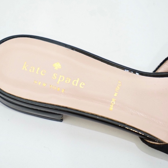 Kate Spade Rose Embroidered Velvet Slip On Flats - Picture 7 of 7